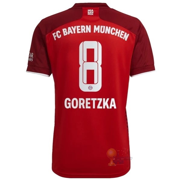 Calcio Maglie NO.8 Goretzka Home Maglia Bayern München 2021 2022 Rosso