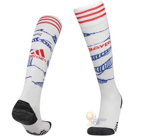 Calcio Maglie Terza Calzettoni Bayern München 2021 2022 Bianco