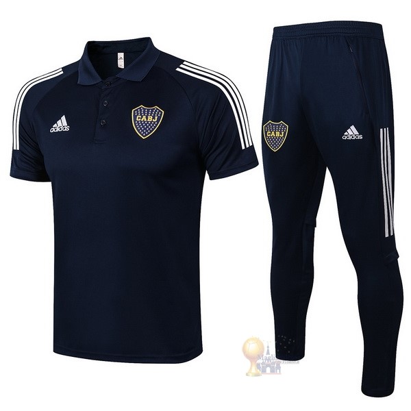 Calcio Maglie Set Completo Polo Boca Juniors 2021 2022 Blu Navy