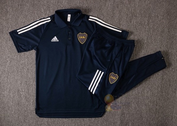 Calcio Maglie Set Completo Polo Boca Juniors 2021 2022 Blu Navy