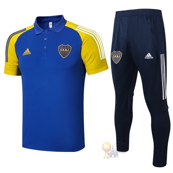 Calcio Maglie Set Completo Polo Boca Juniors 2021 2022 Giallo Blu
