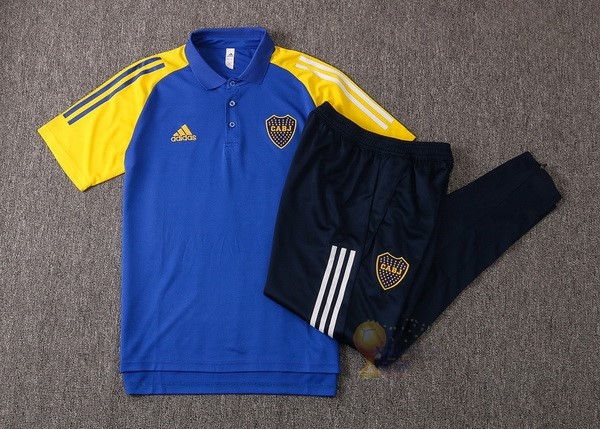 Calcio Maglie Set Completo Polo Boca Juniors 2021 2022 Giallo Blu