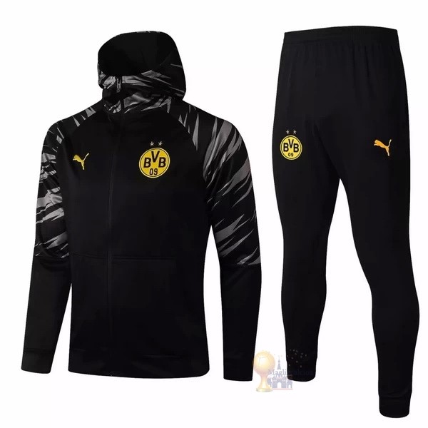 Calcio Maglie Chaqueta Con Capucha Boroussia Dorotmund 2020 2021 Nero