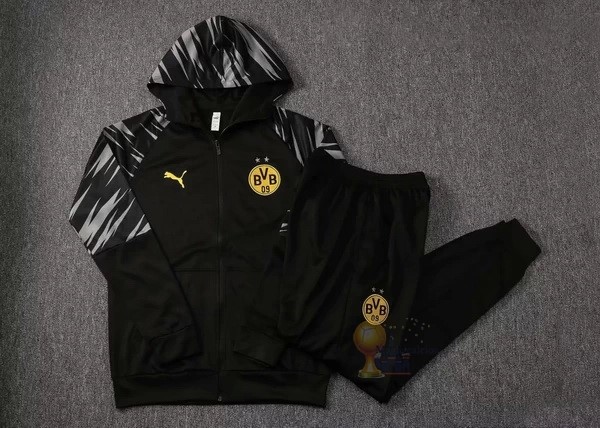 Calcio Maglie Chaqueta Con Capucha Boroussia Dorotmund 2020 2021 Nero