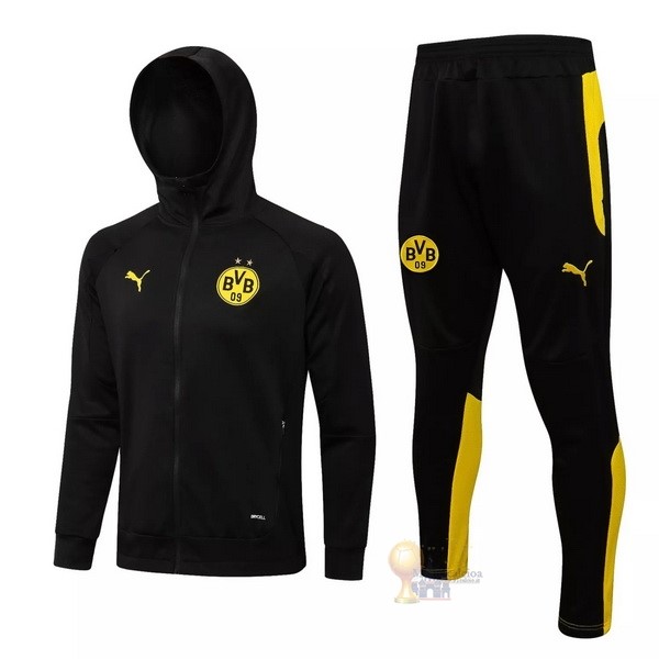Calcio Maglie Felpa Cappuccio Boroussia Dorotmund 2021 2022 Nero Giallo