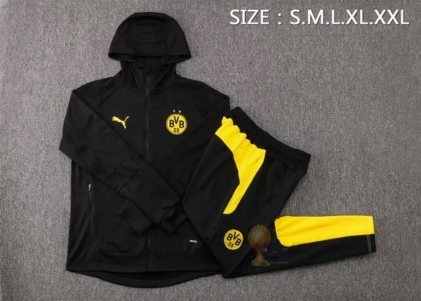 Calcio Maglie Felpa Cappuccio Boroussia Dorotmund 2021 2022 Nero Giallo