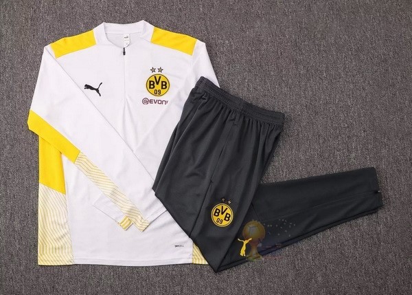 Calcio Maglie Giacca Boroussia Dorotmund 2021 2022 Bianco Giallo Nero
