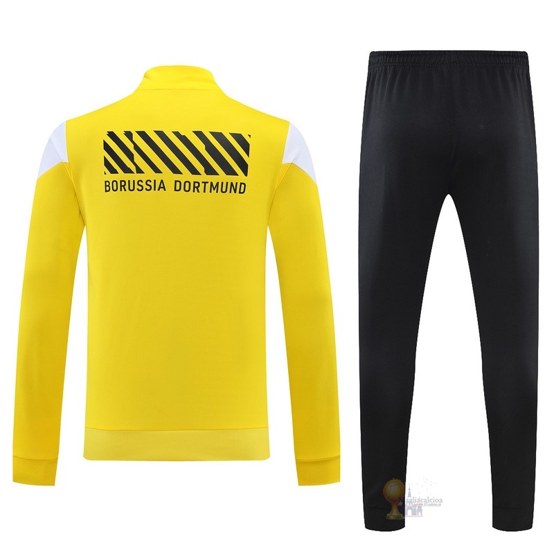 Calcio Maglie Giacca Boroussia Dorotmund 2021 2022 Giallo Nero Bianco