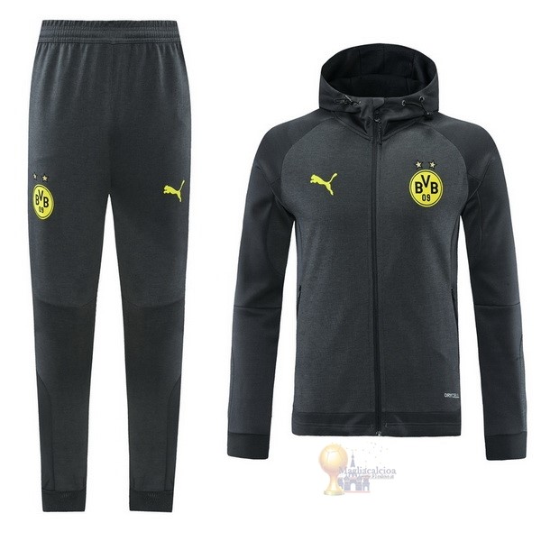 Calcio Maglie Giacca Boroussia Dorotmund 2021 2022 Grigio Navy