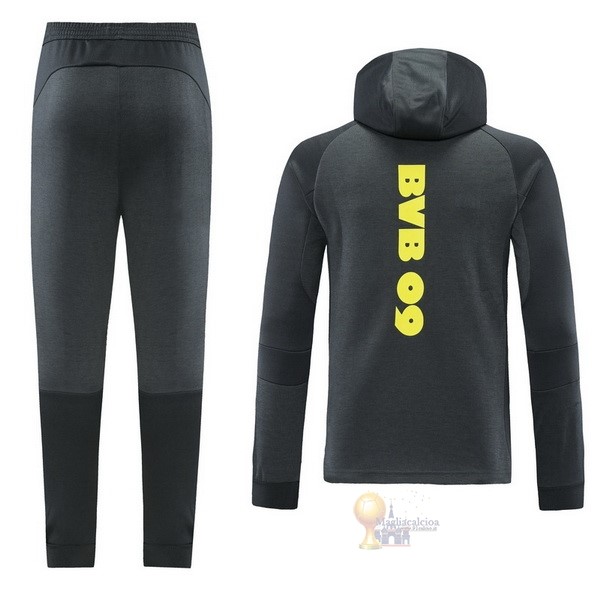 Calcio Maglie Giacca Boroussia Dorotmund 2021 2022 Grigio Navy
