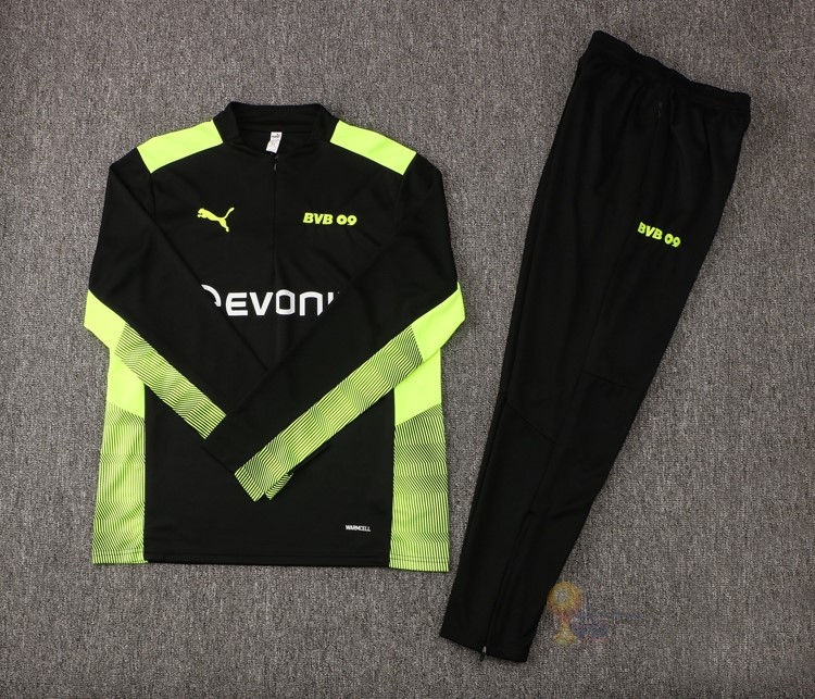 Calcio Maglie Giacca Boroussia Dorotmund 2021 2022 I Nero Verde