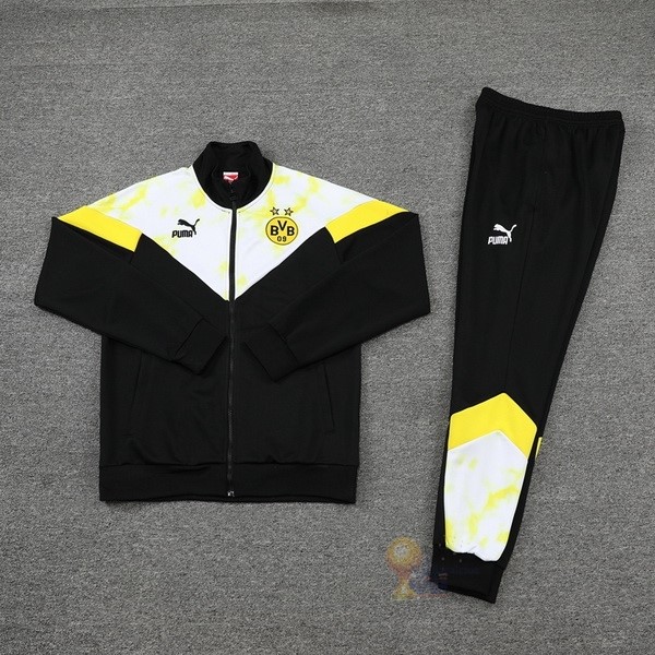 Calcio Maglie Giacca Boroussia Dorotmund 2022 2023 Nero Giallo Bianco