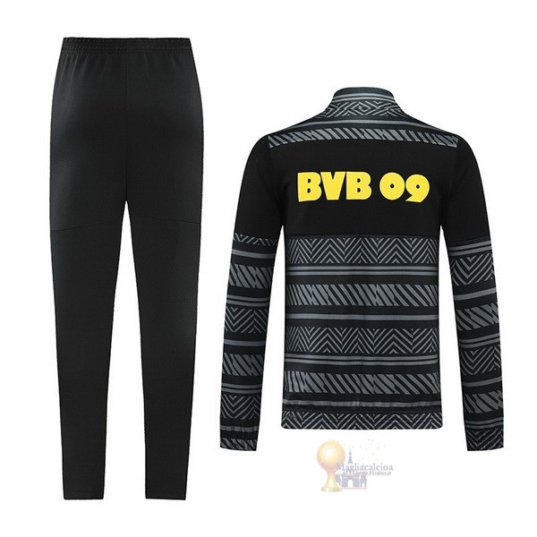 Calcio Maglie Giacca Boroussia Dorotmund 2022 2023 Nero Giallo Grigio