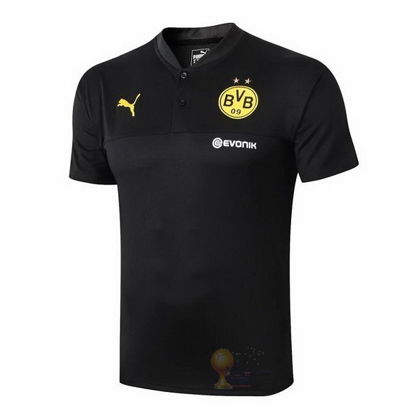Calcio Maglie Polo Boroussia Dorotmund 2019 2020 Nero Giallo