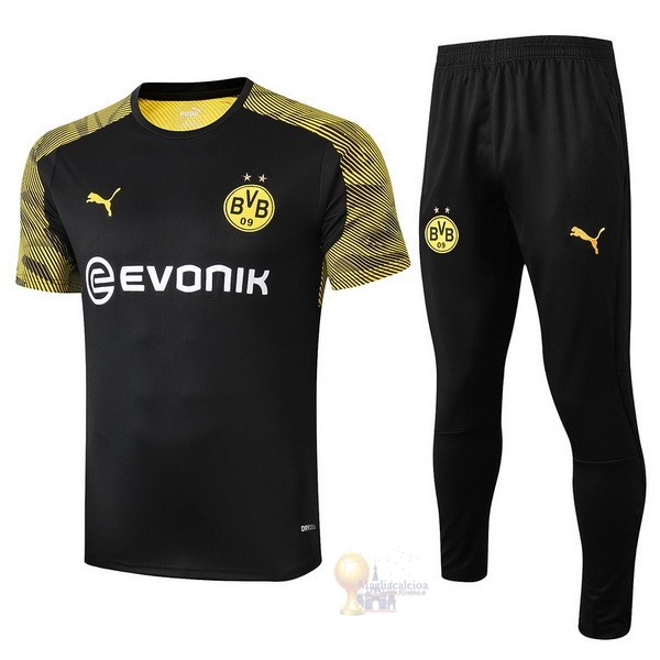 Calcio Maglie Formazione Set Completo Boroussia Dorotmund 2019 2020 Nero Giallo Bianco