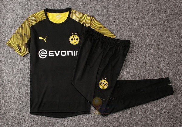 Calcio Maglie Formazione Set Completo Boroussia Dorotmund 2019 2020 Nero Giallo Bianco