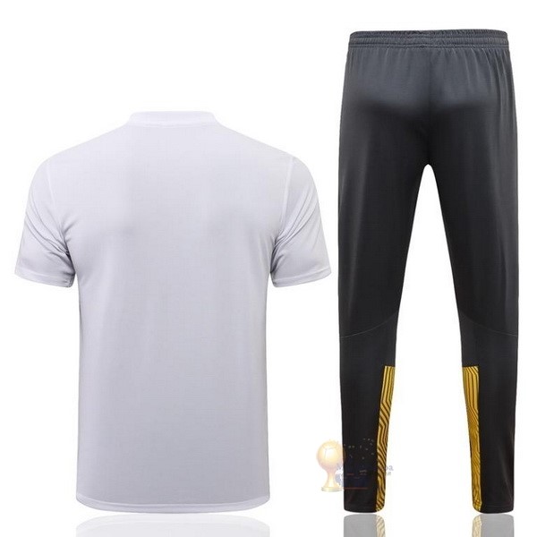 Calcio Maglie Formazione Set Completo Boroussia Dorotmund 2021 2022 Bianco Grigio