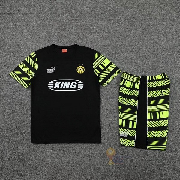 Calcio Maglie Formazione Set Completo Borussia Dortmund 2022 2023 Nero Giallo