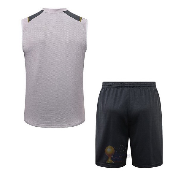 Calcio Maglie Formazione Sin Mangas Set Completo Borussia Dortmund 2021 2022 Grigio Giallo Nero