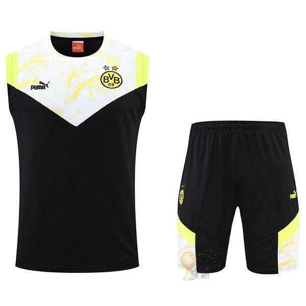 Calcio Maglie Formazione Sin Mangas Set Completo Borussia Dortmund 2022 2023 Giallo Nero