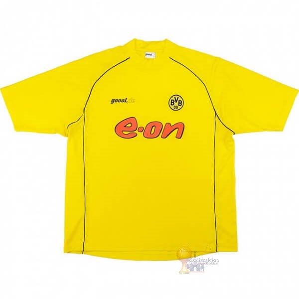 Calcio Maglie Home Maglia Borussia Dortmund Retro 2002 Giallo