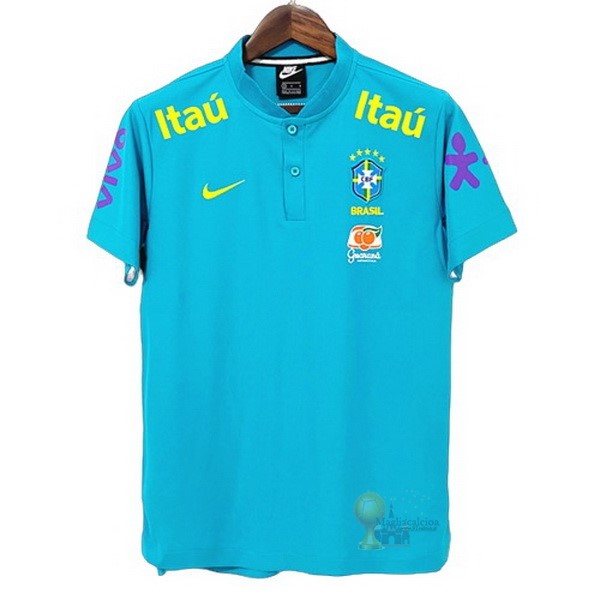Calcio Maglie Polo Brasile 2021 Blu