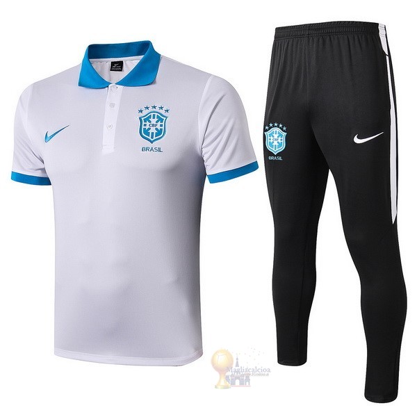 Calcio Maglie Set Completo Polo Brasile 2019 Bianco