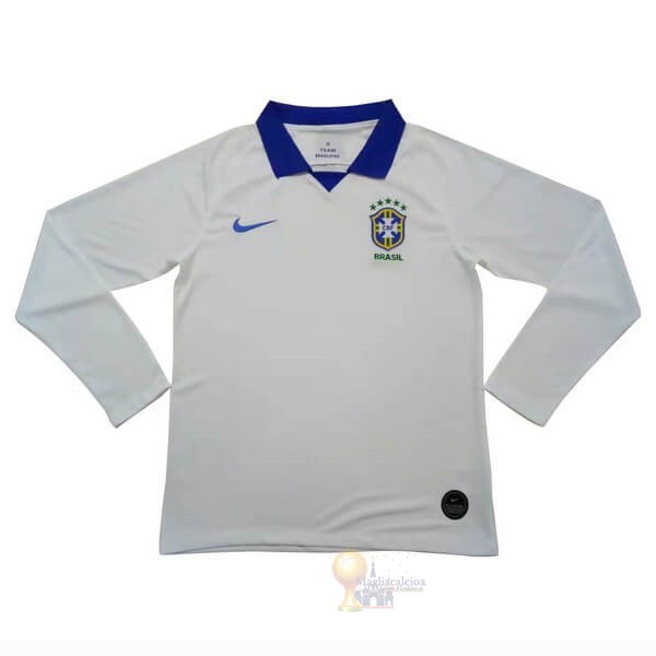 Calcio Maglie Away Manica lunga Brasile 2019 Bianco