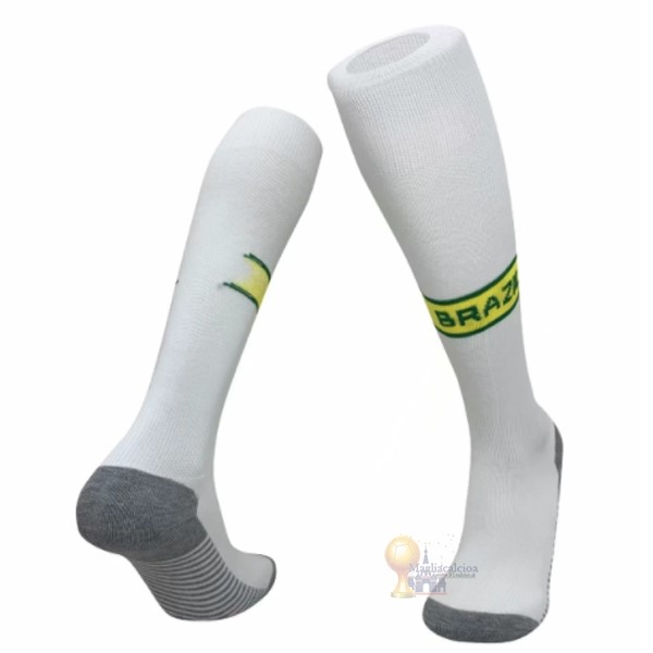Calcio Maglie Home Calzettoni Brasile 2020 Bianco