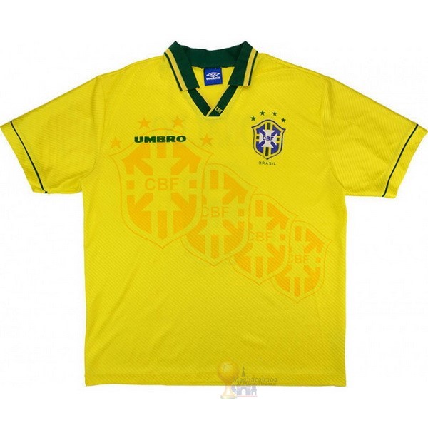Calcio Maglie Home Maglia Brasile Retro 1994 1997 Giallo
