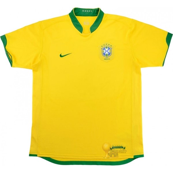 Calcio Maglie Home Maglia Brasile Stile rétro 2006 Giallo