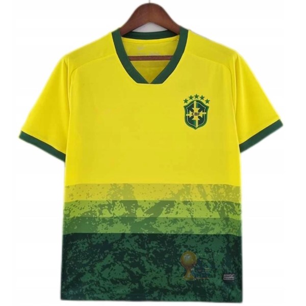 Calcio Maglie Thailandia Concept Home Maglia Brasile 2022 Giallo
