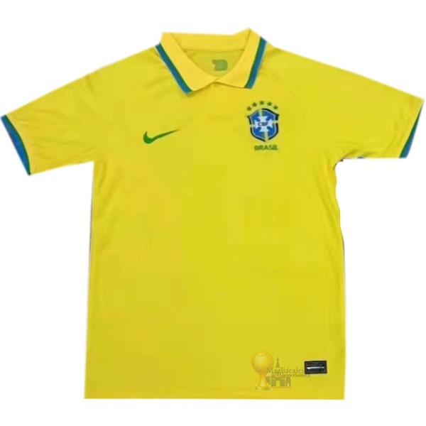 Calcio Maglie Thailandia Home Maglia Brasile 2022 Giallo