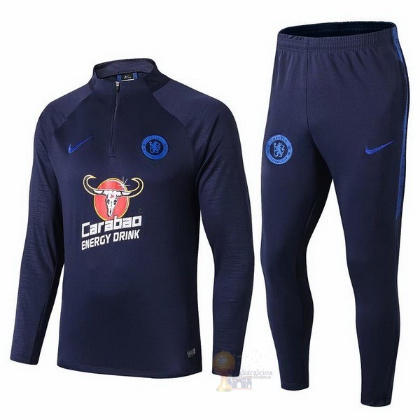 Calcio Maglie Tuta Presentazione Chelsea 2019 2020 Blu Bianco