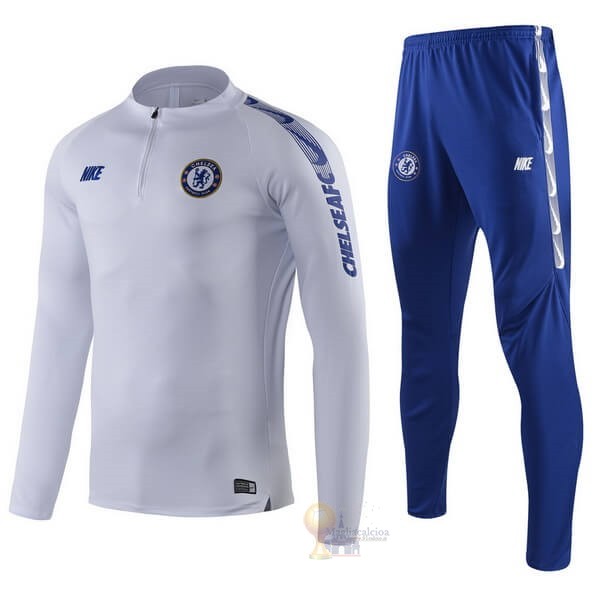 Calcio Maglie Tuta Presentazione Chelsea 2019 2020 Grigio Blu