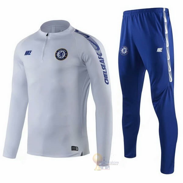 Calcio Maglie Tuta Presentazione Bambino Chelsea 2019 2020 Blu Grigio