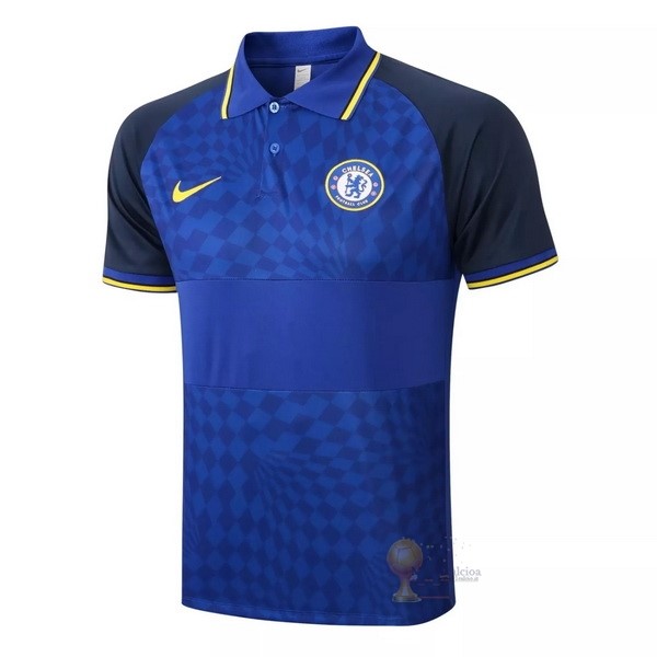 Calcio Maglie Polo Chelsea 2022 2023 Blu Giallo