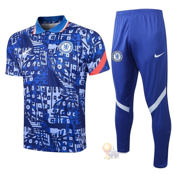 Calcio Maglie Set Completo Polo Chelsea 2021 2022 Blu