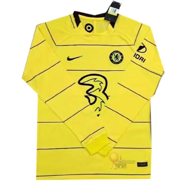 Calcio Maglie Away Maglia Manica lunga Chelsea 2021 2022 Giallo