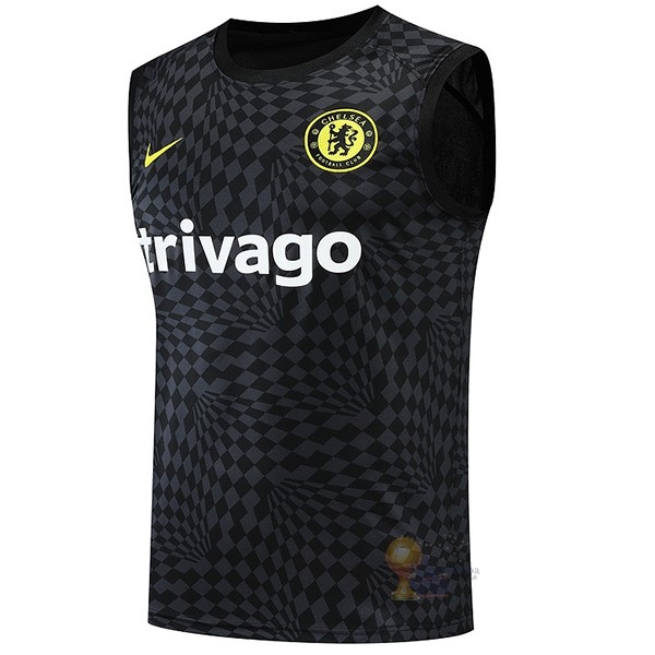 Calcio Maglie Formazione Senza Maniche Chelsea 2022 2023 Nero