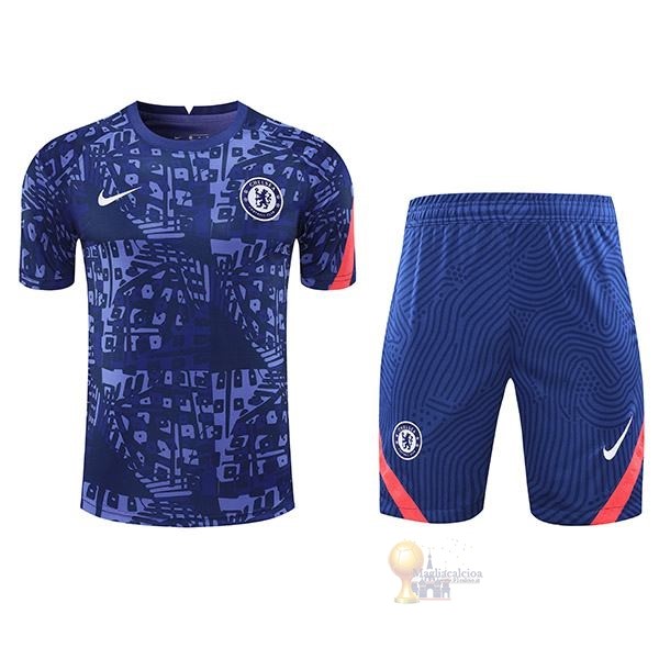 Calcio Maglie Formazione Set Completo Chelsea 2021 2022 Blu