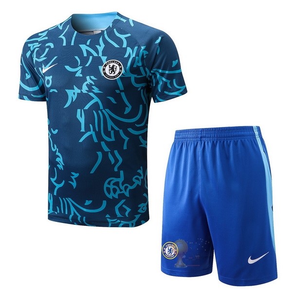 Calcio Maglie Formazione Set Completo Chelsea 2022 2023 Blu Verde