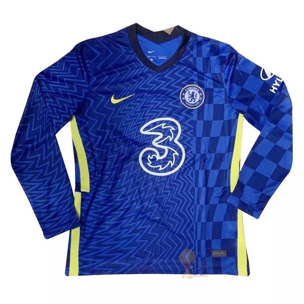 Calcio Maglie Home Manica lunga Chelsea 2021 2022 Blu