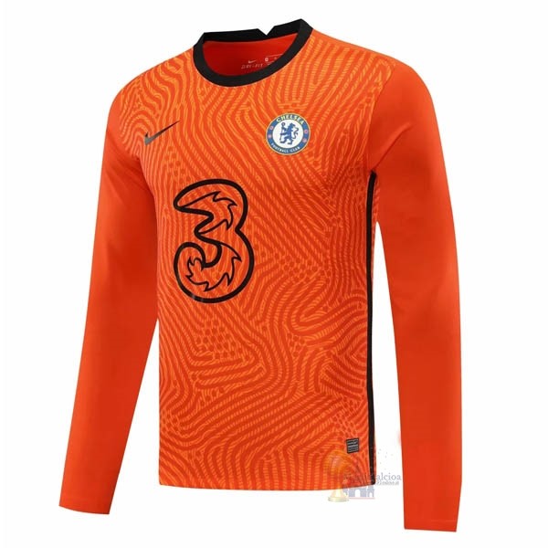 Calcio Maglie Manica lunga Portiere Chelsea 2020 2021 Arancione