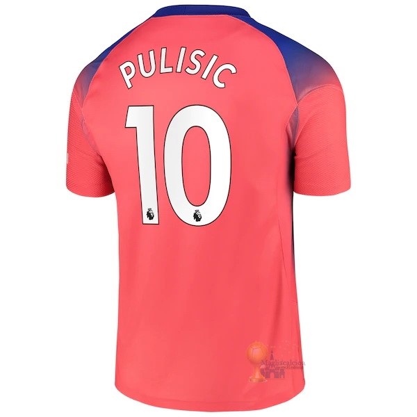 Calcio Maglie NO.10 Pulisic Terza Maglia Chelsea 2020 2021 Arancione