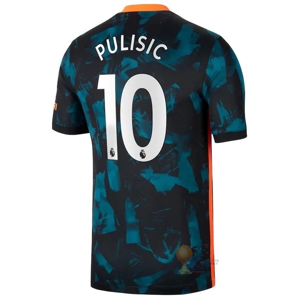 Calcio Maglie NO.10 Pulisic Terza Maglia Chelsea 2021 2022 Verde