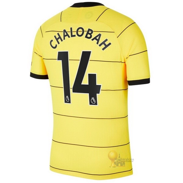 Calcio Maglie NO.14 Chalobah Away Maglia Chelsea 2021 2022 Giallo