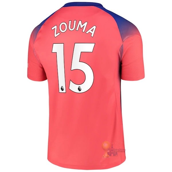 Calcio Maglie NO.15 Zouma Terza Maglia Chelsea 2020 2021 Arancione