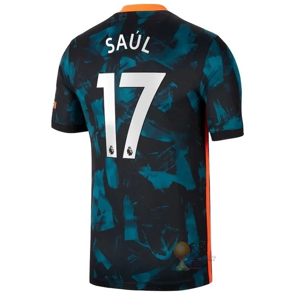 Calcio Maglie NO.17 Saúl Terza Maglia Chelsea 2021 2022 Verde