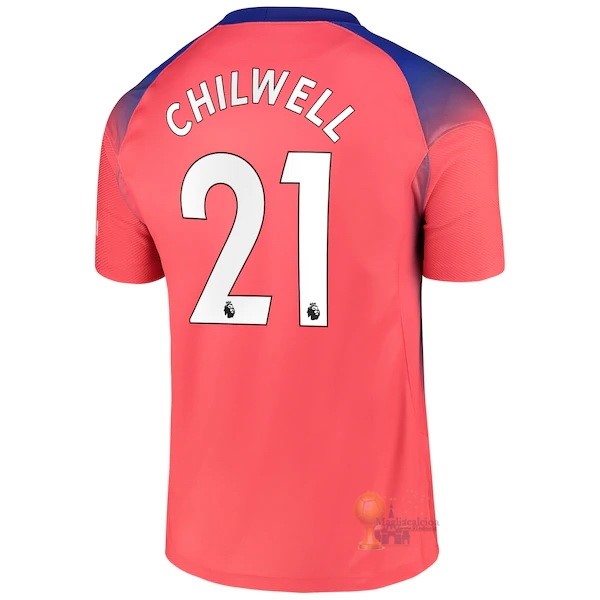 Calcio Maglie NO.21 Chilwell Terza Maglia Chelsea 2020 2021 Arancione